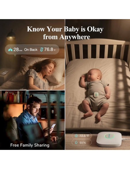 Monitor de Sueño para Bebés Sense-U Pro Largo Alcance Monitor de Sueño para Bebés Sense-U Pro Largo Alcance