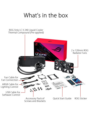 Enfriador de CPU Líquido ASUS ROG Strix LC II 240mm AIO RGB
