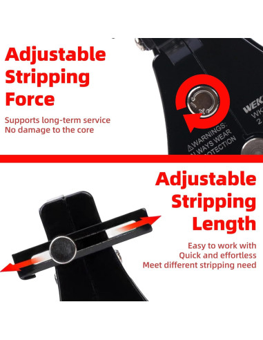 Desforradora de Cables WEKESIGO 3 en 1 Ajustable 2.5-6mm