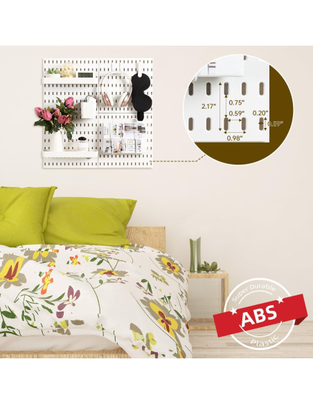 Kit Organizador de Pared VUSIGN 4 Piezas 56x56 cm Blanco Kit Organizador de Pared VUSIGN 4 Piezas 56x56 cm Blanco