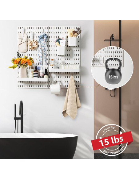 Kit Organizador de Pared VUSIGN 4 Piezas 56x56 cm Blanco Kit Organizador de Pared VUSIGN 4 Piezas 56x56 cm Blanco