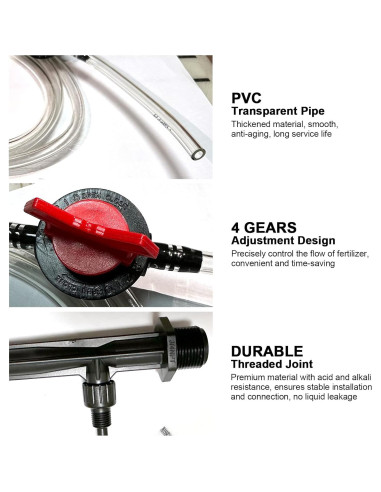 Kit Inyector Fertilizante Venturi UPLYKKE 3/4" para Riego