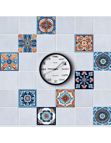 Calcomanías de Azulejos Autoadhesivas ArtisanAura 24 Pcs 10x10 cm