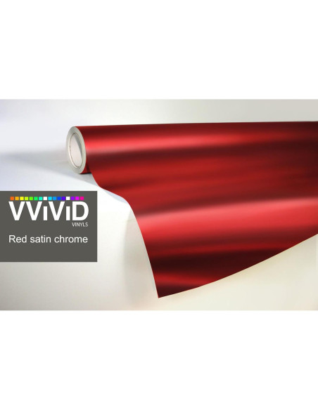 Vinilo Envoltura Coche VViViD Rojo Satinado 0.30m x 1.52m Vinilo Envoltura Coche VViViD Rojo Satinado 0.30m x 1.52m