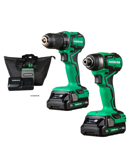 Kit Taladro/Atornillador Metabo HPT KC18DDXS 18V Compacto Kit Taladro/Atornillador Metabo HPT KC18DDXS 18V Compacto