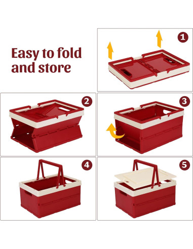 Caja de Almacenamiento Plegable Carperipher 15L Rojo