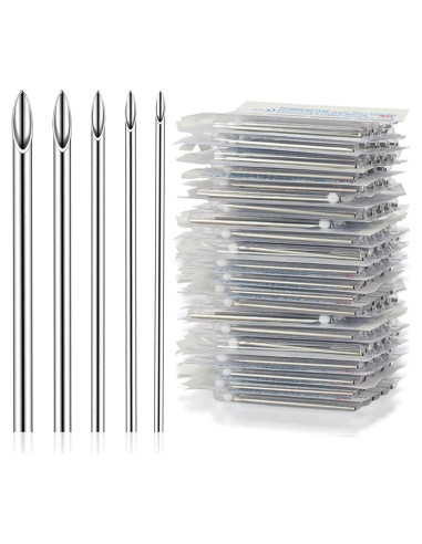 Kit de Agujas de Piercing YONGDA 50pcs 12G 14G 16G 18G 20G