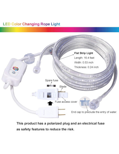 Tira de Luz LED RGB 5m Areful con Control Remoto y Resistente al Agua