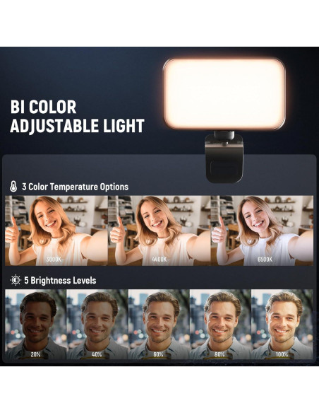 Luz LED para Selfie NEEWER N6, 66 LEDs, Compacta y Recargable Luz LED para Selfie NEEWER N6, 66 LEDs, Compacta y Recargable