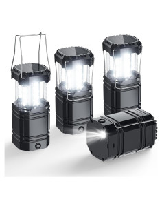 Linterna Solar LED Recargable Mesqool 4 Piezas 1600mAh