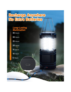 Linterna Solar LED Recargable Mesqool 4 Piezas 1600mAh 2