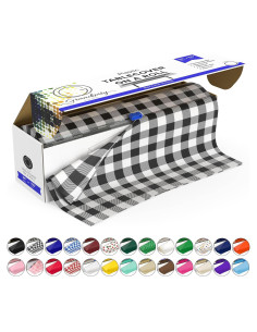 Mantel desechable Grandipity 54x100 pies plástico a rayas negras