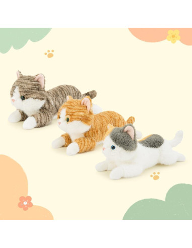 Gato de Peluche Colorido Premium Wanwu 34.3 cm para Niños