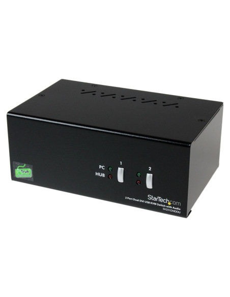 Interruptor KVM DVI USB StarTech 2 Puertos con Audio Interruptor KVM DVI USB StarTech 2 Puertos con Audio