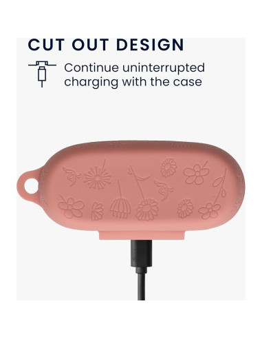 Funda de Silicona kwmobile para Jabra Elite 4 - Patrón en Relieve