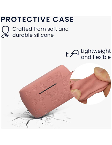 Funda de Silicona kwmobile para Jabra Elite 4 - Patrón en Relieve Funda de Silicona kwmobile para Jabra Elite 4 - Patrón en Relieve