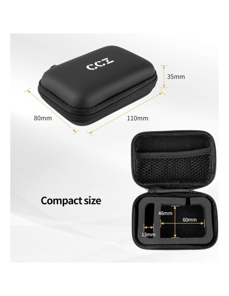 Funda para Auriculares CCZ ZC02 Yinyoo Negra con Mosquetón Funda para Auriculares CCZ ZC02 Yinyoo Negra con Mosquetón