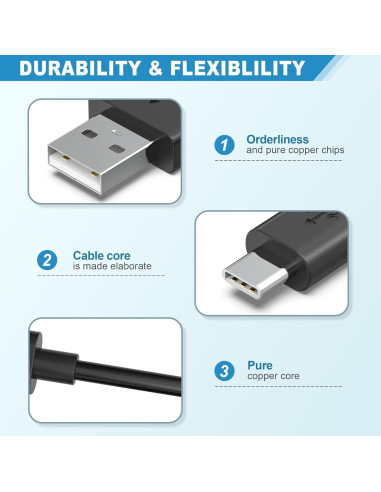 Cable de carga USB-C para auriculares Marshall Monitor II A.N.C.