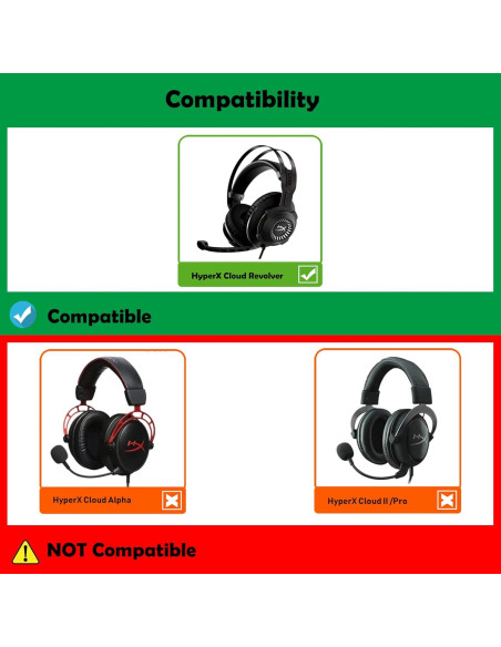 Almohadillas de Auriculares DowiTech para HyperX Cloud Revolver Almohadillas de Auriculares DowiTech para HyperX Cloud Revolver
