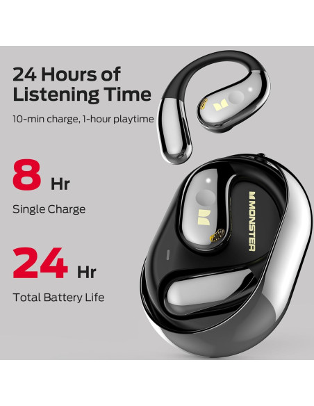 Auriculares Inalámbricos Monster AC360 Bluetooth 6.0 IPX5 Auriculares Inalámbricos Monster AC360 Bluetooth 6.0 IPX5
