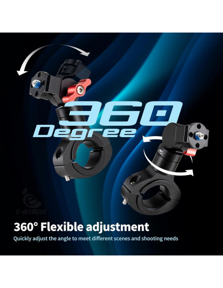 Soporte de Manillar para Bicicleta E-Mangue Ajustable 360 Soporte de Manillar para Bicicleta E-Mangue Ajustable 360