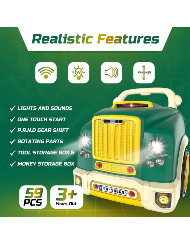 Juego de Motor Desmontable Mobius Toys para Niños 3-5 Años