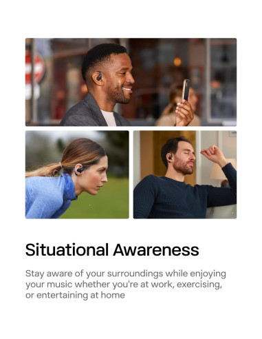 Auriculares Inalámbricos Shokz OpenFit Bluetooth 5.0 Beige