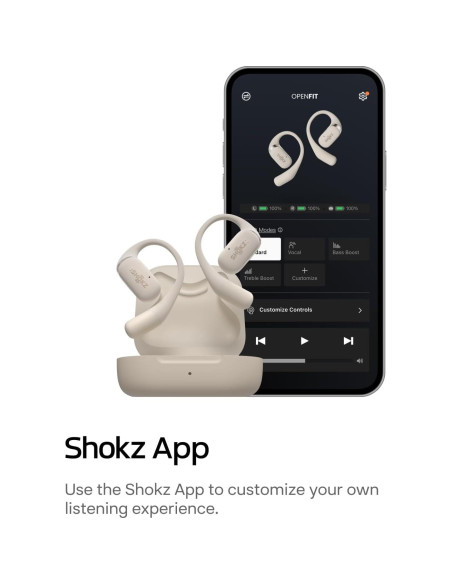 Auriculares Inalámbricos Shokz OpenFit Bluetooth 5.0 Beige Auriculares Inalámbricos Shokz OpenFit Bluetooth 5.0 Beige