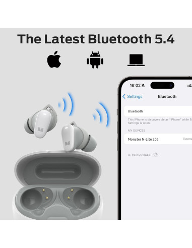 Auriculares Inalámbricos Monster N-Lite 206 Bluetooth 5.4 IPX6