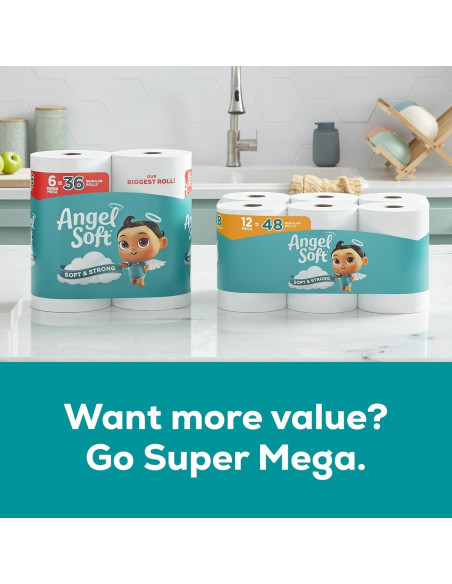 Papel Higiénico Angel Soft 48 Rollos Mega 320 Hojas 2 Capas Papel Higiénico Angel Soft 48 Rollos Mega 320 Hojas 2 Capas