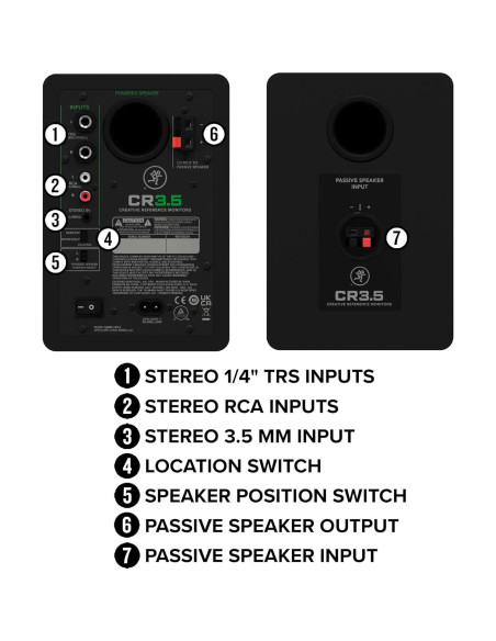 Monitores de Estudio Mackie CR3.5BT Bluetooth 3.5" Activos Monitores de Estudio Mackie CR3.5BT Bluetooth 3.5" Activos
