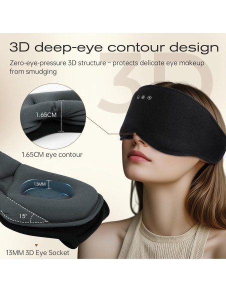 Máscara para dormir ZHENYEMEI con auriculares y 29 sonidos Máscara para dormir ZHENYEMEI con auriculares y 29 sonidos