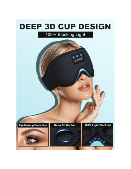 Auriculares Bluetooth para dormir LC-dolida con máscara 3D Auriculares Bluetooth para dormir LC-dolida con máscara 3D