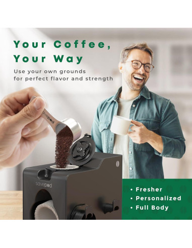 Cápsulas Reutilizables de Café SavePod para Keurig - Negro
