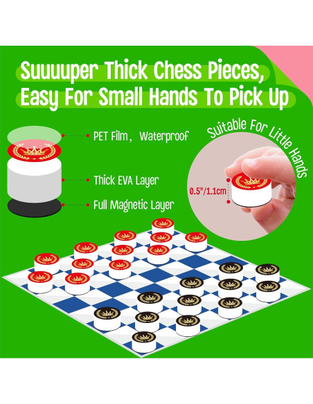Juego de Damas y Tres en Raya Magnético SpriteGru 19cm Juego de Damas y Tres en Raya Magnético SpriteGru 19cm