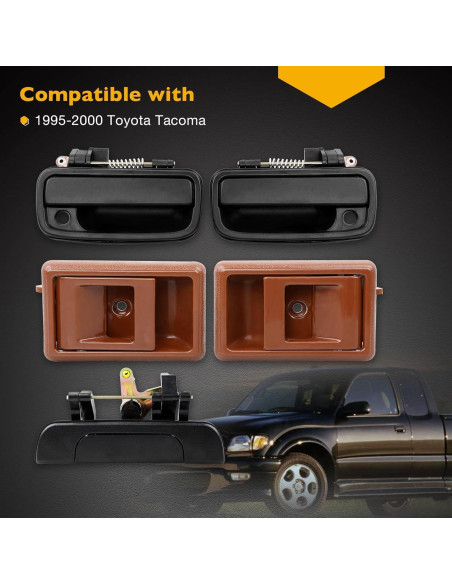 Juego de Manijas de Puerta Gledewen para Toyota Tacoma 1995-2000 Juego de Manijas de Puerta Gledewen para Toyota Tacoma 1995-2000