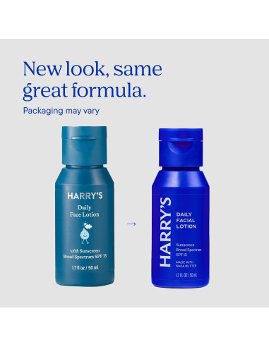 Hidratante Facial Harry's con SPF 15 - Paquete de 2 x 50 ml