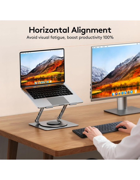 Soporte para Laptop TECKNET Ergonómico Plegable 10-17" Plata Soporte para Laptop TECKNET Ergonómico Plegable 10-17" Plata