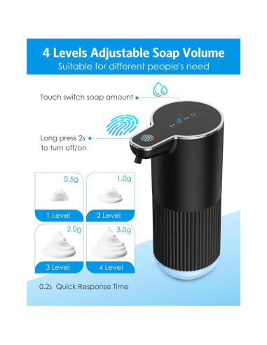Dispensador Automático de Jabón Espumoso Temracha 350ml