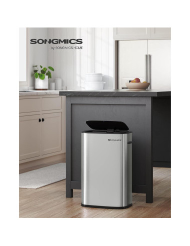 Bote de Basura Automático SONGMICS 50L con Sensor y Tapa Suave