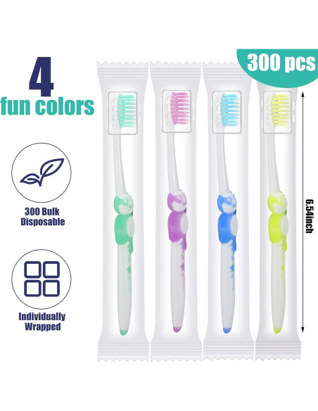 Bokon Cepillos de Dientes para Niños 300 Pcs Suaves Panda Bokon Cepillos de Dientes para Niños 300 Pcs Suaves Panda