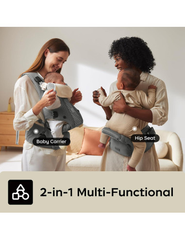 Portabebés Ergonómico Bc Babycare Hexa Gris 3.6-15 kg