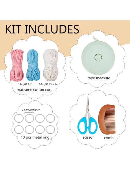 Kit de Llaveros de Macramé ACRNIGHEET 10 Piezas Multicolor Kit de Llaveros de Macramé ACRNIGHEET 10 Piezas Multicolor