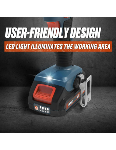 Taladro Atornillador Inalámbrico SENIX 20V Max 1/2" Motor Sin Escobillas