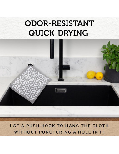 Paños de Cocina Reutilizables Nordhus Design - 10 Unidades Grises