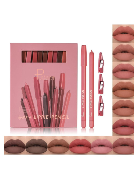 Juego de Lápices para Labios Mate Espoce Makeup - 12 Piezas Juego de Lápices para Labios Mate Espoce Makeup - 12 Piezas
