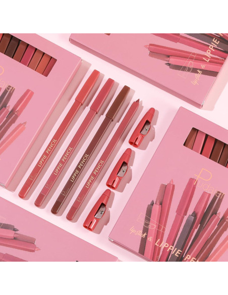Juego de Lápices para Labios Mate Espoce Makeup - 12 Piezas Juego de Lápices para Labios Mate Espoce Makeup - 12 Piezas