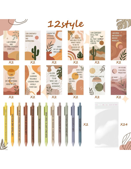 Conjunto de Regalo de Afirmaciones Positivas ANGOLIO - 72 Piezas Conjunto de Regalo de Afirmaciones Positivas ANGOLIO - 72 Piezas