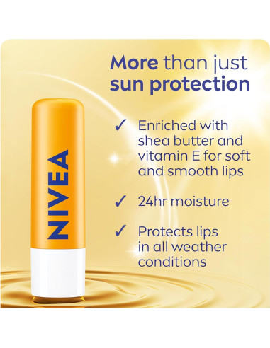 Bálsamo Labial NIVEA Sun Caring SPF 30 Doble 2x4.8g