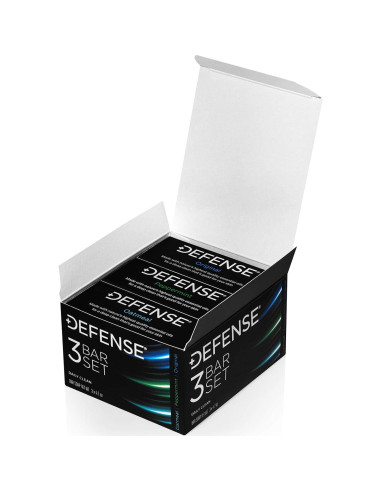 Jabón Natural Defense Soap Set 3 Variedades - Original, Menta, Avena